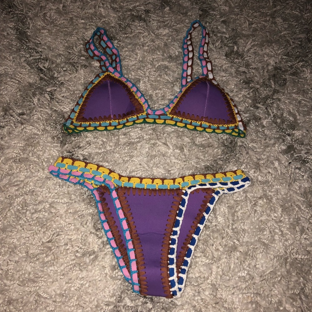 Purple crochet bikini